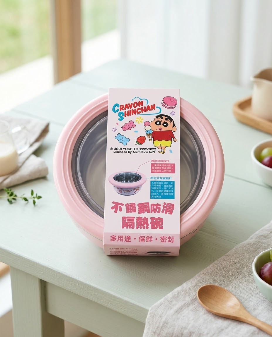 蠟筆小新不鏽鋼防滑隔熱碗 1610