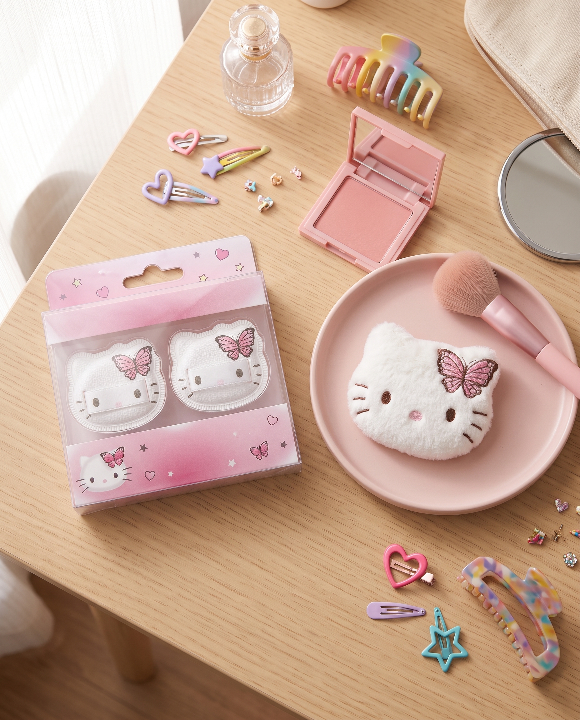 Hello Kitty 造型粉撲 2個 2921:圖片 2