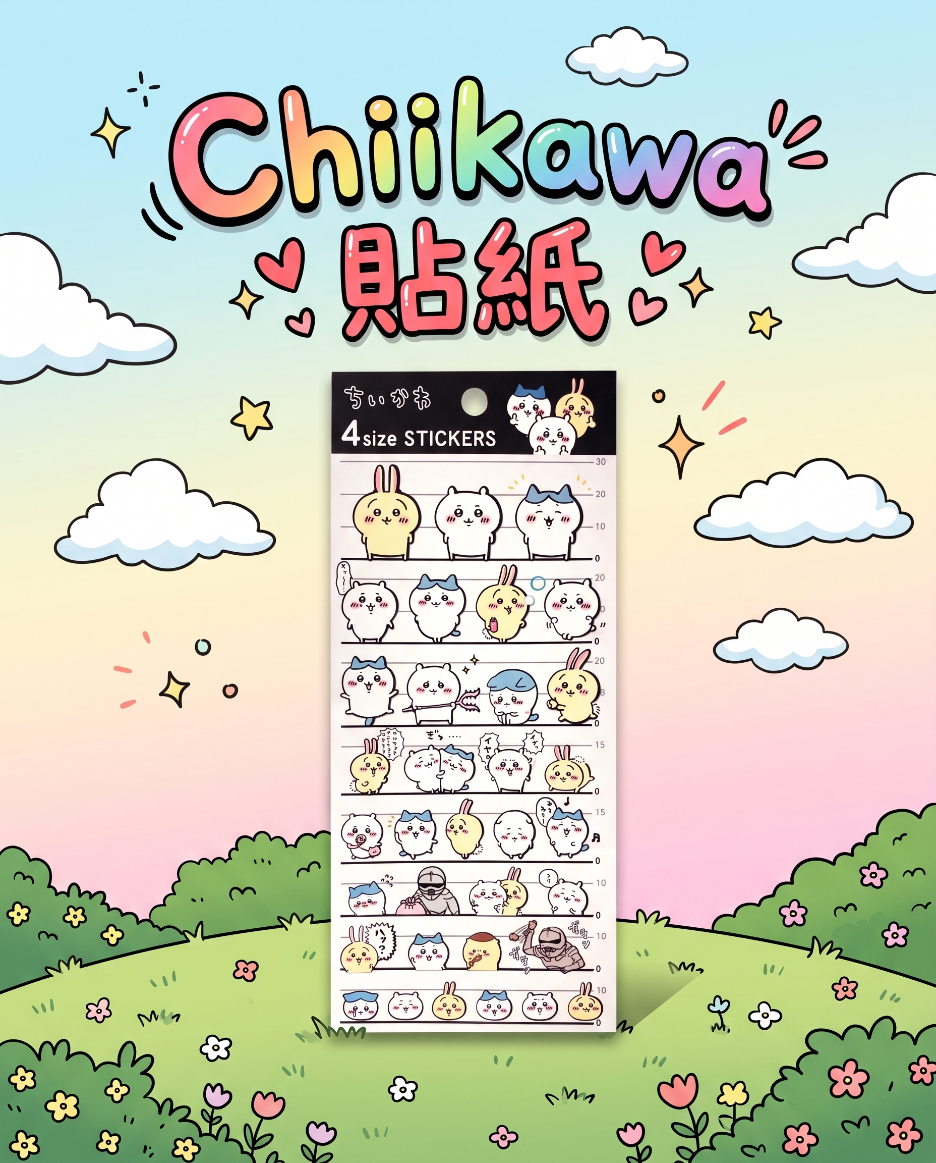 Chiikawa 4-Size 造型貼紙 2356