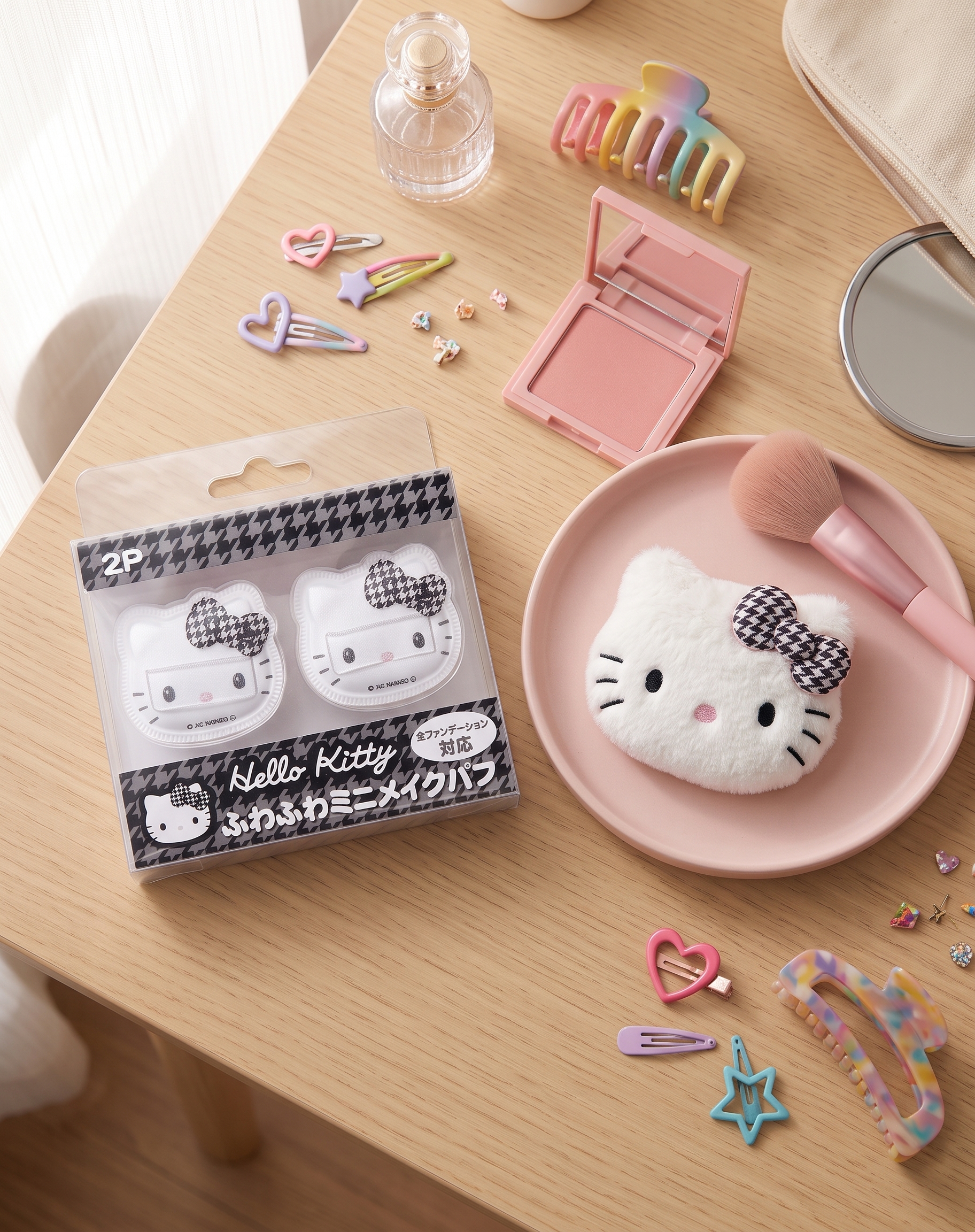 Hello Kitty 造型粉撲 2個 2921:圖片 4